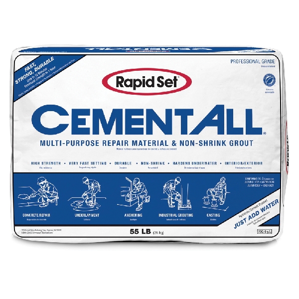 CEMENT ALL Series 120010055 Non-Shrink Grout, Tan, Solid, 55 lb Bag