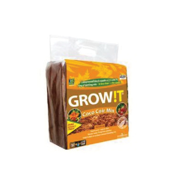 Grow!T JSCCM25 Organic Coco Coir Mix, Brown