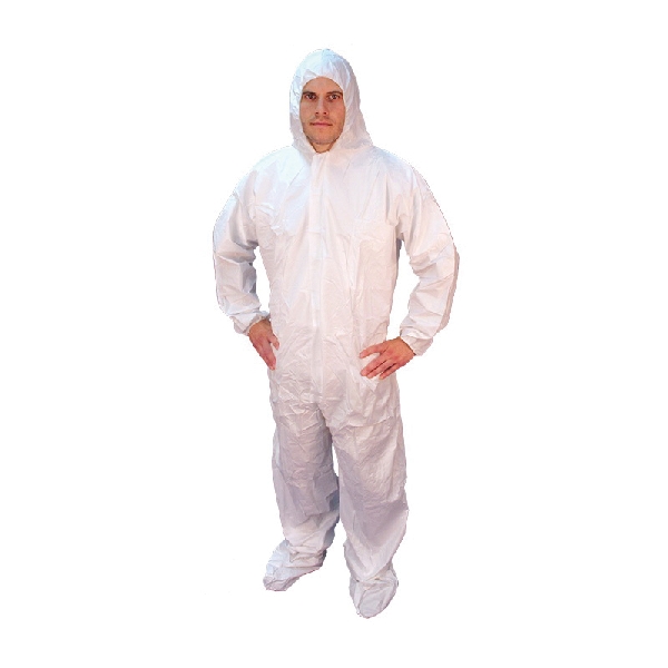 Buffalo 68442 3-Layer SMS Coveralls, XL, Zipper, Polypropylene - 2