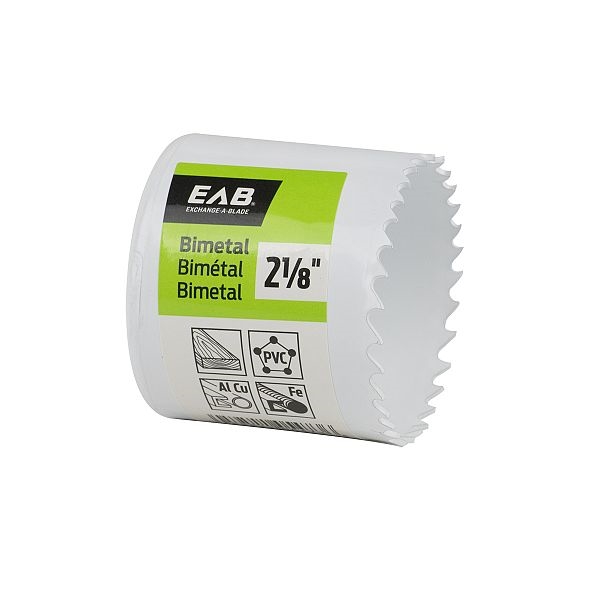 Exchange-A-Blade Industrial 1054732 Hole Saw, 2-1/8 in Dia, 1-5/8 in D Cutting, 4/6 TPI, Bi-Metal Cutting Edge - 2