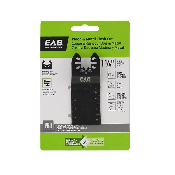 Exchange-A-Blade Professional 1070042 Flush-Cut Blade, 1-1/4 in, 1-1/2 in D Cutting, 18 TPI, Bi-Metal - 2