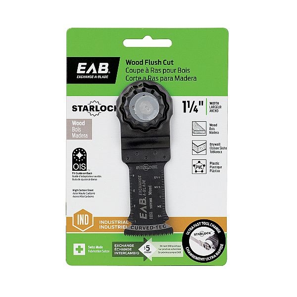 OMT Blade, Exchange-A-Blade, Fast Cut Wood, Starlock, 1-1/4 in HCS Flush Cut - 3