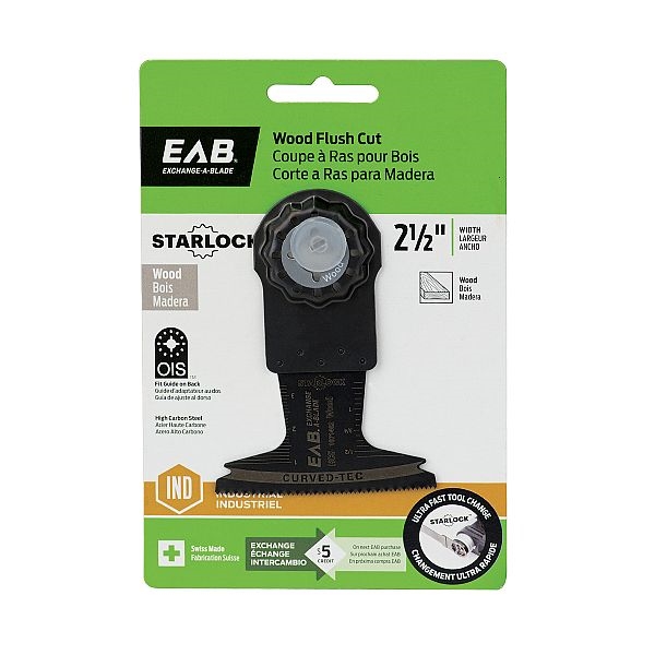 OMT Blade, Exchange-A-Blade, Fast Cut Wood, Starlock, 2-1/2 in HCS Flush Cut - 3