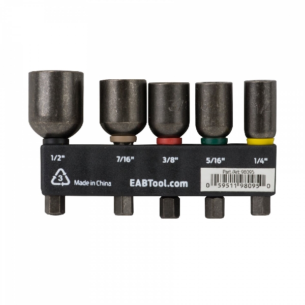 Stay Sharp Industrial 98095 Impact Nutsetter Bit Set, 5-Piece, Assorted, Steel - 2