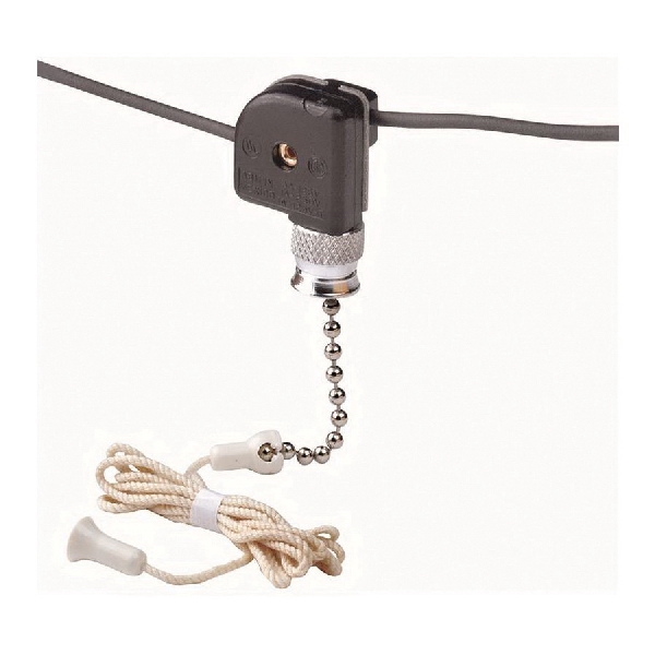 Leviton 10097-000 Pull Chain Switch, 125/250 V, 1/3 A, Nickel