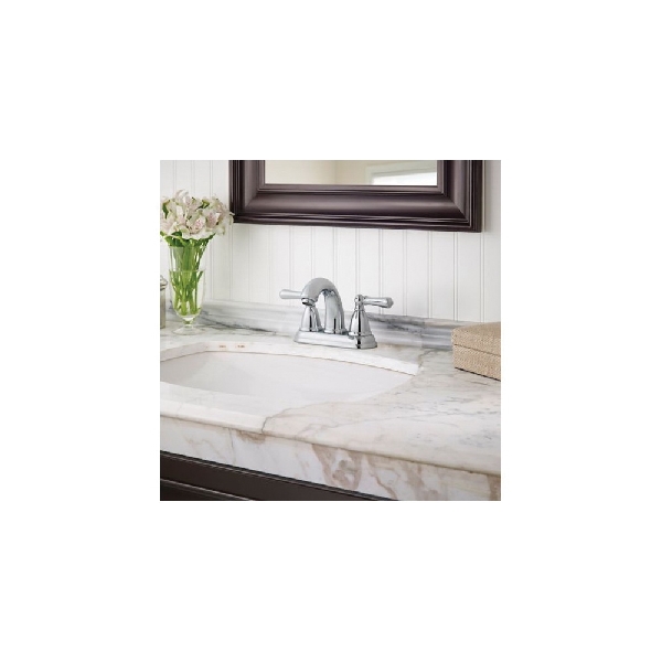 Pfister Canton Series F-048-CNCC Bathroom Faucet, 1.5 gpm, 2-Handle, 3-Faucet Hole, Chrome Plated, Lever Handle