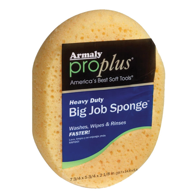 00006 Big Job Sponge, 7-3/4 in L, 5-3/4 in W, Polyester, Yellow