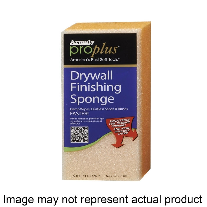 00610 Sanding Sponge, 9 in L, 4-1/4 in W, 1-5/8 in Thick, BuffCell Abrasive