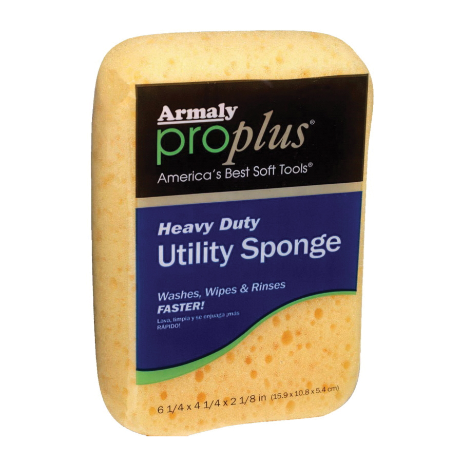 00009 Utility Sponge, 6-1/4 in L, 4-3/4 in W, 2-1/2 in Thick, Polyester