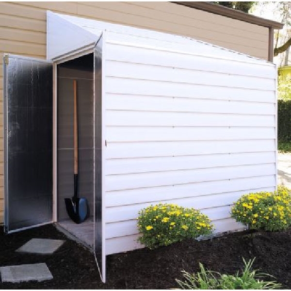 Arrow Storage Products YS47-A Storage Shed, 26 sq-ft, 4 ft W, 7 ft D, 7 ft H, Steel, Eggshell - 3