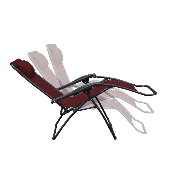 Caravan Canopy 80009000020 Zero Gravity Chair, 300 lb Capacity, Textilene Fabric Seat, Steel Frame, Black Frame - 2