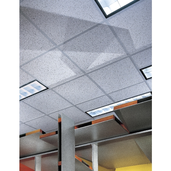 Radar 2310 Acoustical Panel, 4 ft L, 2 ft W, 5/8 in Thick, Non-Directional Pattern, Fiberboard, White - 2