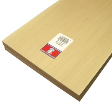 Midwest Products 5303 Craft Plywood, 1/8 in H, 12 in L, 4 in W, Plywood