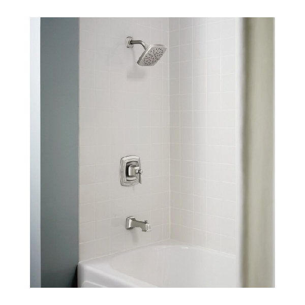 Moen Conway Series 82922SRN Tub and Shower Faucet Combo, Brushed Nickel, Rainshower Showerhead, 1.75 gpm Showerhead - 2