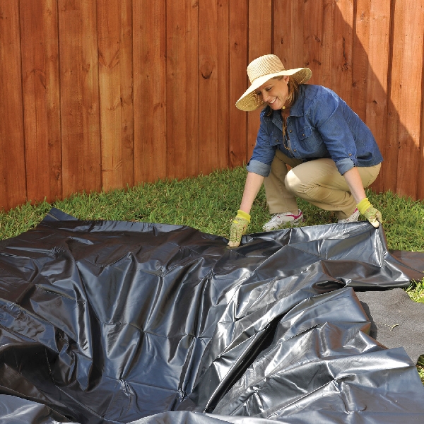 Pond Boss PVC7X10 Pond Liner, 7 ft L, 10 ft W, 14.5 mil Thick Material, PVC, Black - 2