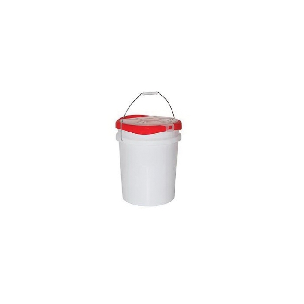 Bucket Boss 10010 Bucket Seat, Plastic, Red, 12-1/4 in Dia x 1-1/2 in H Outside, 6-Compartment