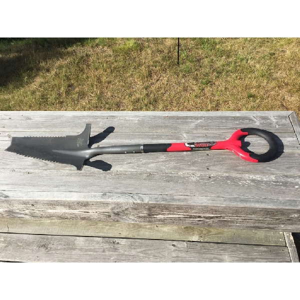 Radius Garden 22011 Root Slayer Shovel, 10-1/2 in W Blade, 13 in L Blade, Steel Blade, Elastomer/Thermoplastic Handle - 5