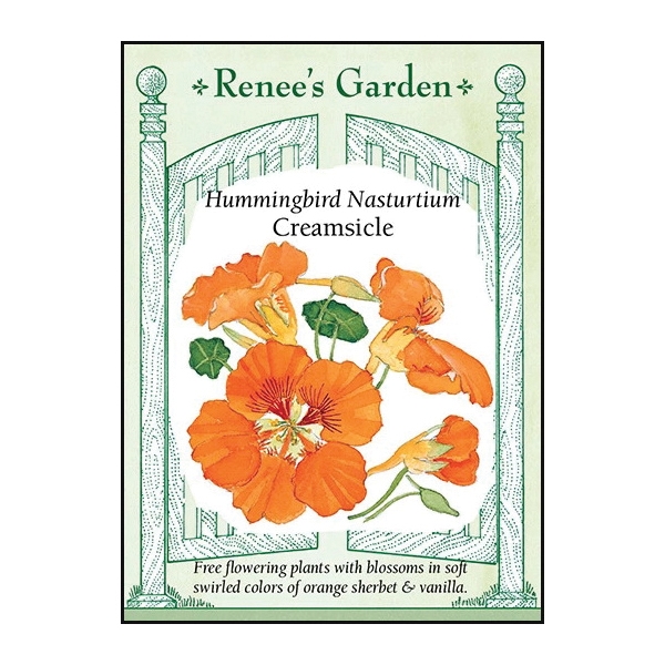 Renee's Garden 5303 Hummingbird Nasturtiums Seed, Tropaeolum Majus, Fall, Spring, Summer Bloom - 1