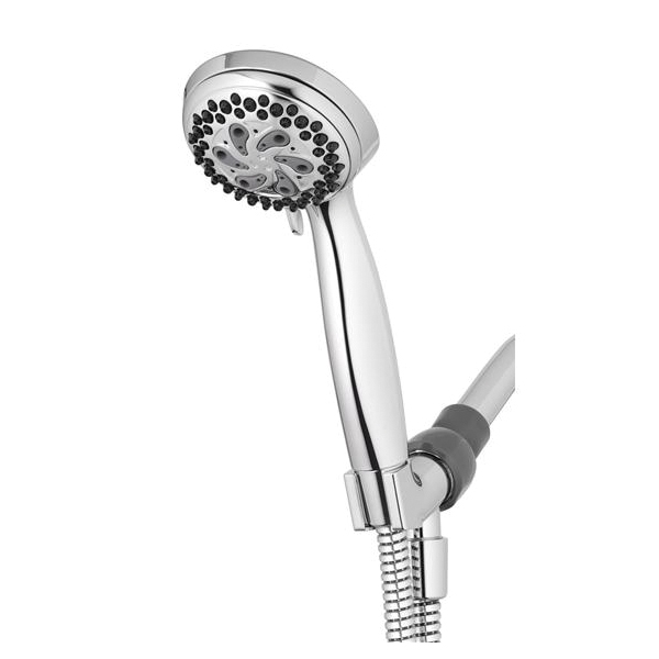 Waterpik EcoFlow Series VSA-653E Handheld Shower Head, 1/2 in Connection, 1.8 gpm, 6-Spray Function, Chrome