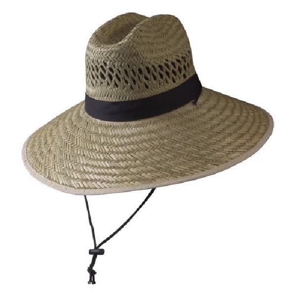 18003 Sunbuster Lifeguard Hat, Men's, 6-3/8 to 7-1/8 in, Rush Straw, Natural