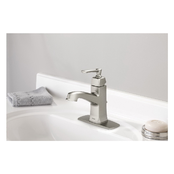 Conway Bath Faucet, Moen, 1-Handle, Brushed Nickel - 3
