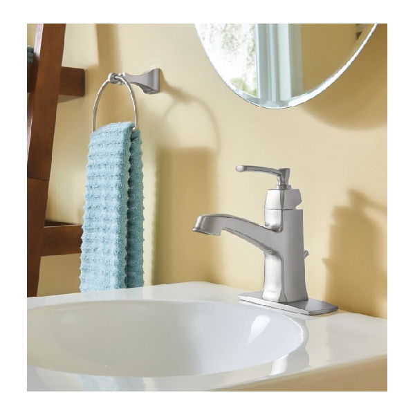 Conway Bath Faucet, Moen, 1-Handle, Brushed Nickel - 4