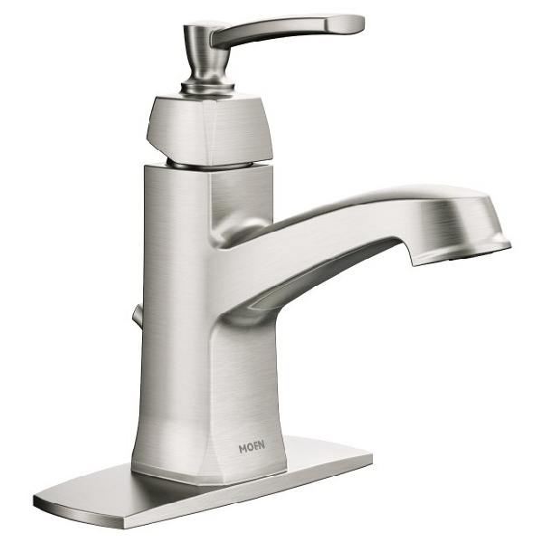 Conway Bath Faucet, Moen, 1-Handle, Brushed Nickel - 5
