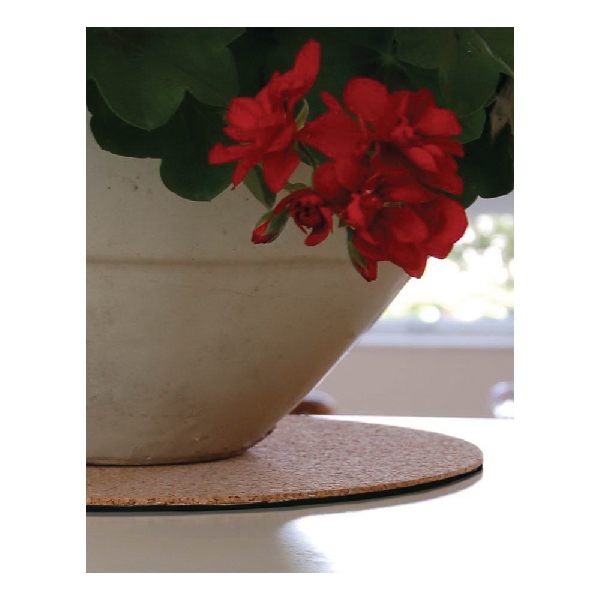 Plastec ECR12 Cork Mat, 12 in Dia, Brown - 1
