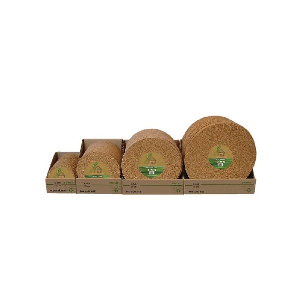 Plastec ECR12 Cork Mat, 12 in Dia, Brown - 2