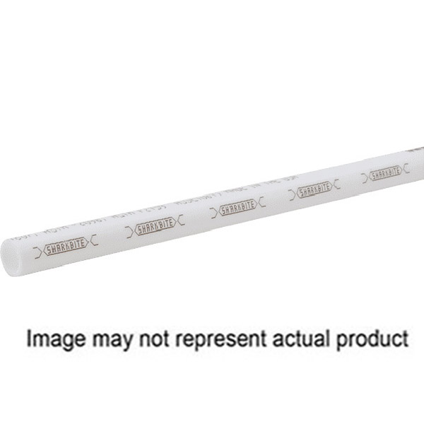 SharkBite U855W5 Pipe, 3/8 in, 5 ft L, PEX, Polyethylene, White