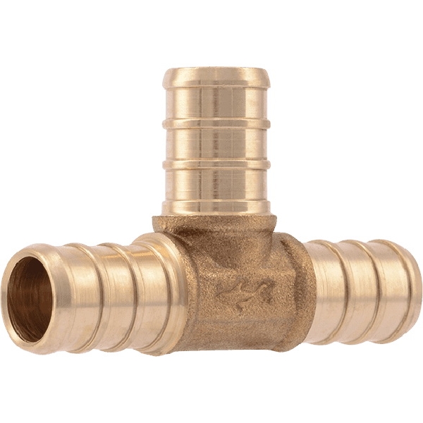 UC362LFA5 Pipe Tee, 1/2 in, Barb x Crimp, Brass