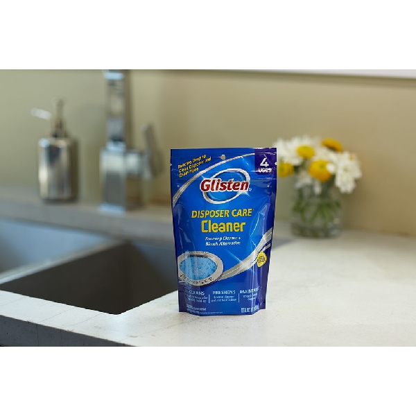 Glisten DP12T Disposer Care Cleaner, 4.9 oz Pack, Solid, Light Blue/ White - 4