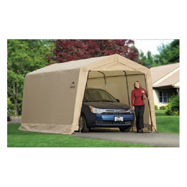 ShelterLogic AutoShelter 62680 Shelter, 10 ft OAL, 20 ft OAW, Steel Frame, Polyethylene Roof, Sandstone Roof - 3
