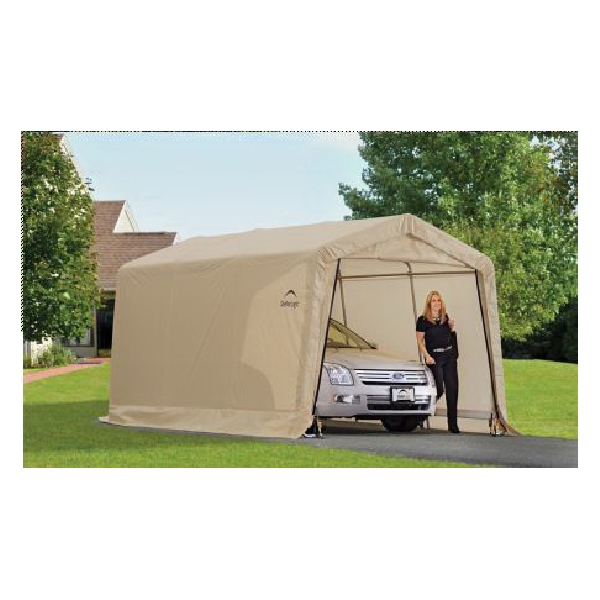 ShelterLogic AutoShelter 62680 Shelter, 10 ft OAL, 20 ft OAW, Steel Frame, Polyethylene Roof, Sandstone Roof - 4