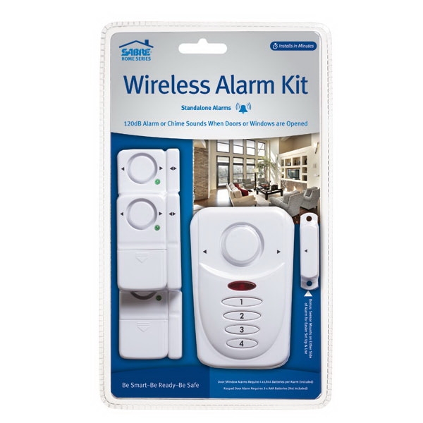 Sabre Home HS-WAK Alarm Kit, Wireless, White, 4 -Piece - 4