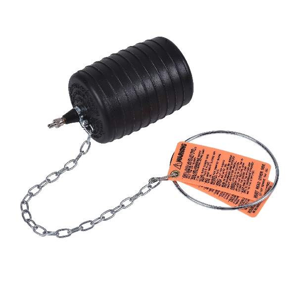 Cherne 270040 Test Ball Plug, 4 in Connection, Rubber/Steel, Black - 2