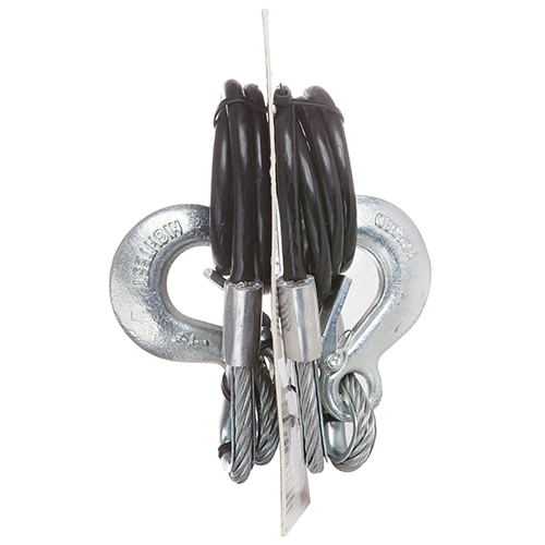 Reese Towpower 7007500 Towing Safety Cable, 3/8 in Dia, 40 in L, Latch Hook End, 5000 lb Working Load, Stainless Steel