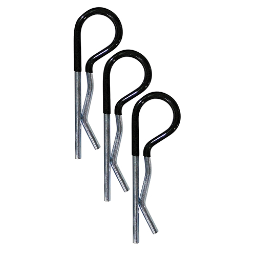 Reese Towpower 7021300 Hitch Pin Clip, 0.12 lb, 1/2, 5/8 in Dia Pin, 5-4/5 in OAL, Steel/Vinyl, Chrome