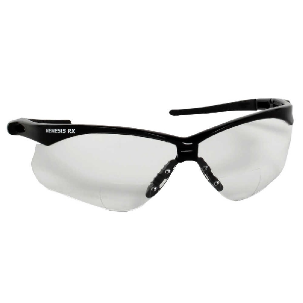 28624 Safety Glasses, Universal Lens, Hard-Coated Lens, Polycarbonate Lens, Wraparound Frame, Clear Frame