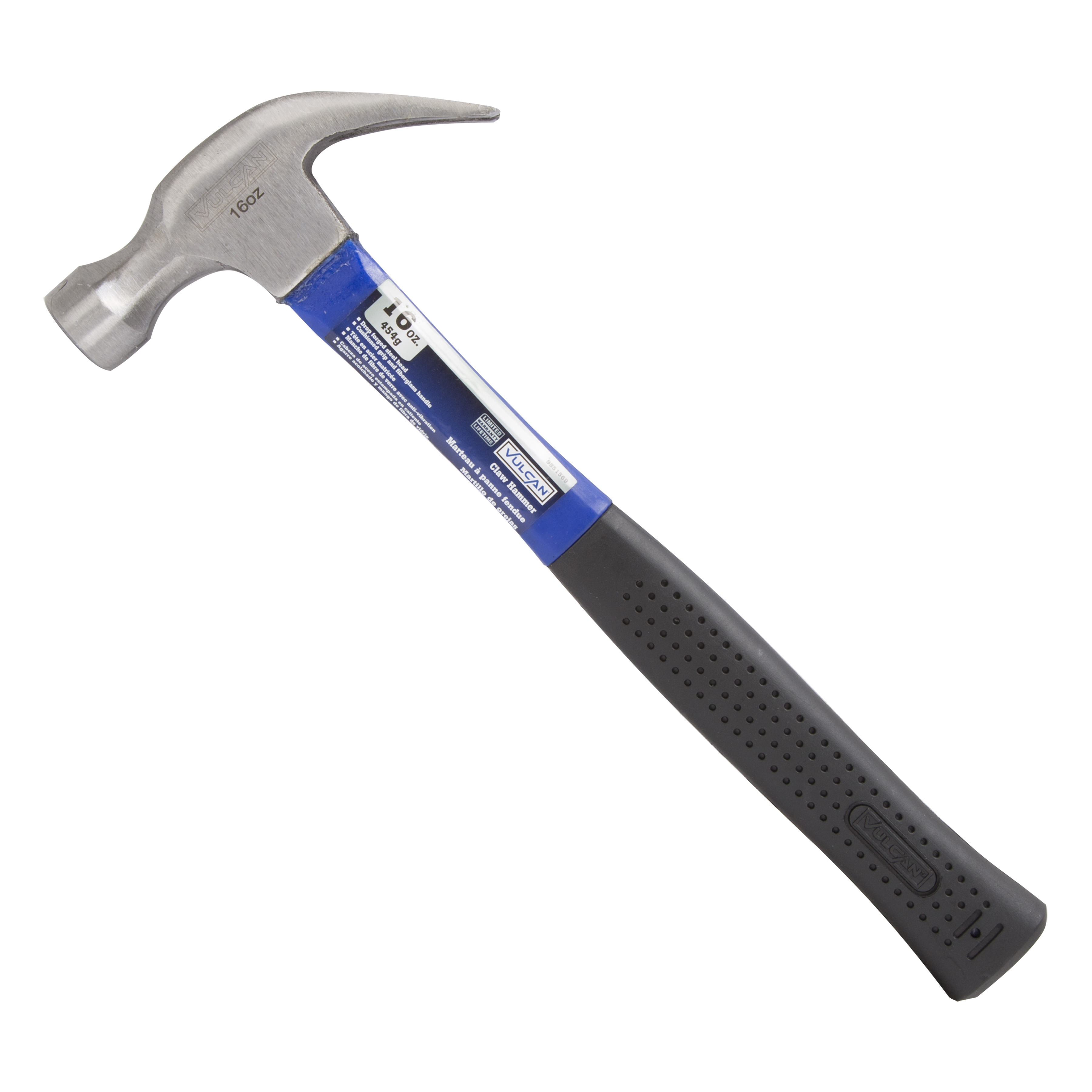 JL20396 Hammer, 16 oz Head, Curved Claw Head, Carbon Steel Head, 12-3/4 in OAL