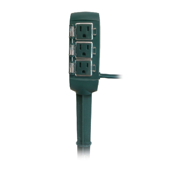 Prime PB80116 Power Stake, Grounded Plug, 15 A, 125 V, Green - 2