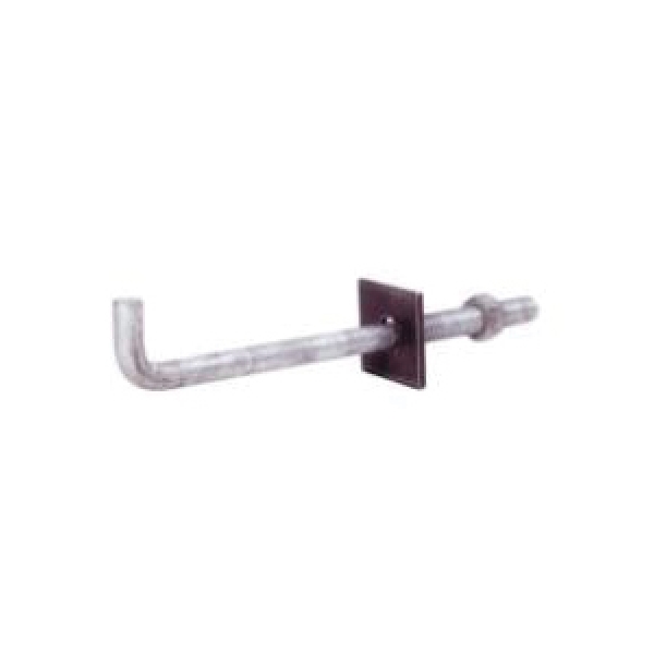 588GAB25 Anchor Bolt with Nut and Washer, 5/8 in Dia, 8 in L, Steel, Hot-Dipped Galvanized