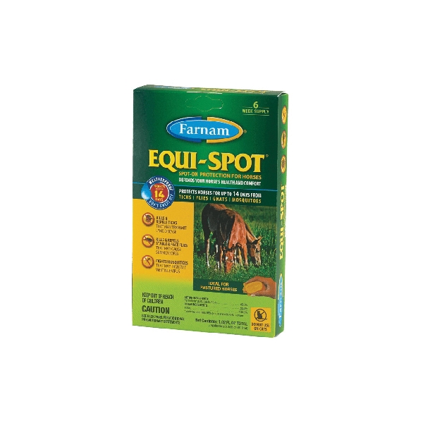 Equi-Spot 100506084 Spot-On Fly Control, Liquid, Amber/Clear/Pale Yellow