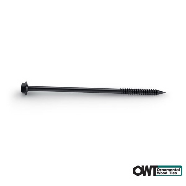 Ozco 56628 Screw, #14 Thread, 5-3/4 in L, Hex Drive, Steel, 25 PK