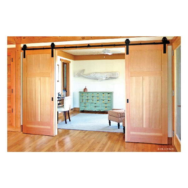 3-Panel Tee Hemlock, Simpson, 28 in W x 80 in H, Stile and Rail Solid Core, Door Slab - 1