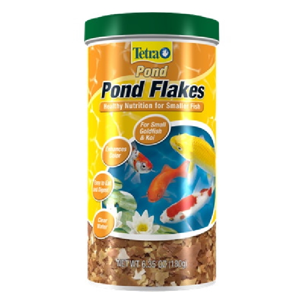 Tetra 16210 Pond Fish Food, Goldfish, Koi, Flake, 6.35 oz Jar
