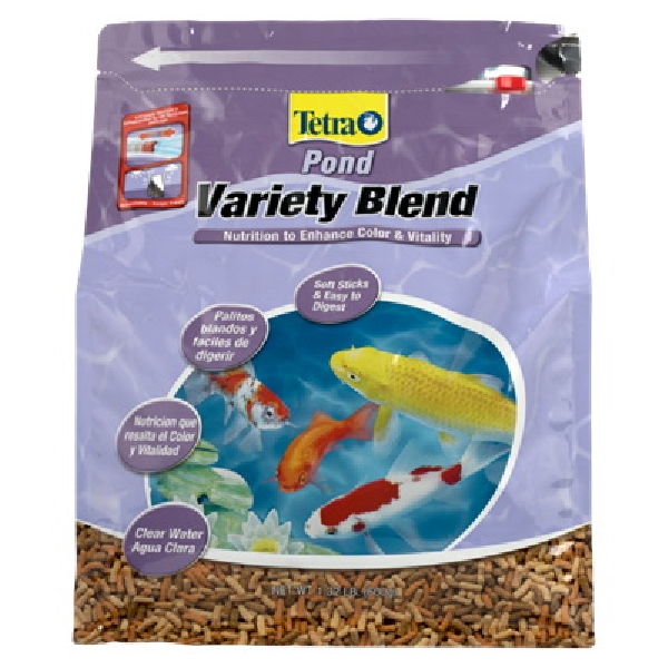 Variety Blend Food, Tetra, Goldfish, Koi, Stick, 1.3 lb Bag - 1