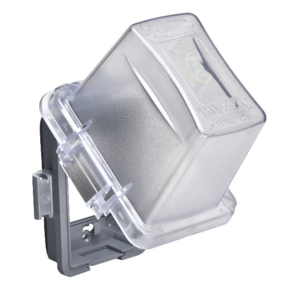 EXTRA DUTY Series MM720C Weatherproof In-Use Cover, 4-3/4 in L, 4.53 in W, Thermoplastic, Clear