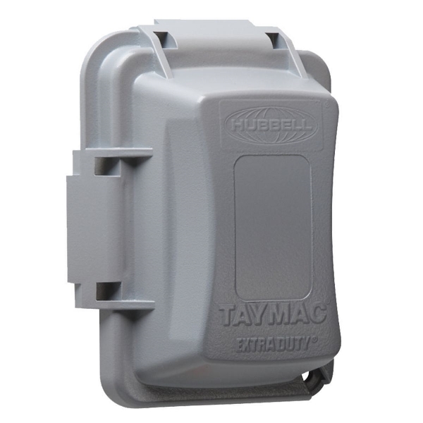 EXTRA DUTY Series MM420G Weatherproof In-Use Cover, 2-3/4 in L, 4.53 in W, Thermoplastic, Gray