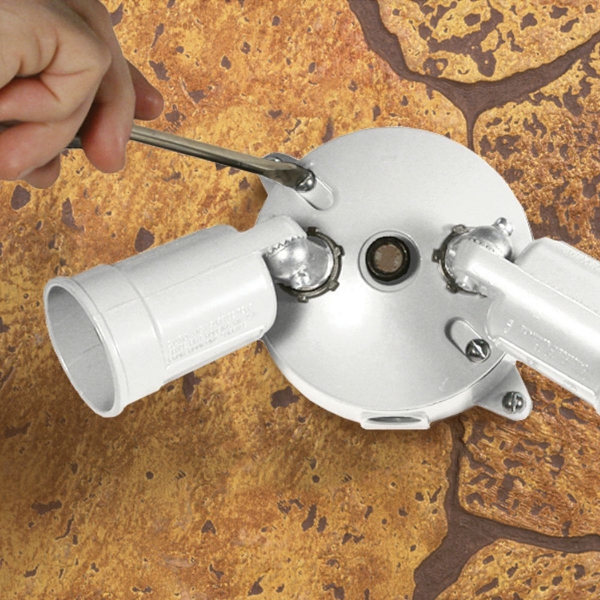 Weatherproof Kit, Bell Outdoor, 2-Lamp, Incandescent Lamp, Metal Fixture, White - 2